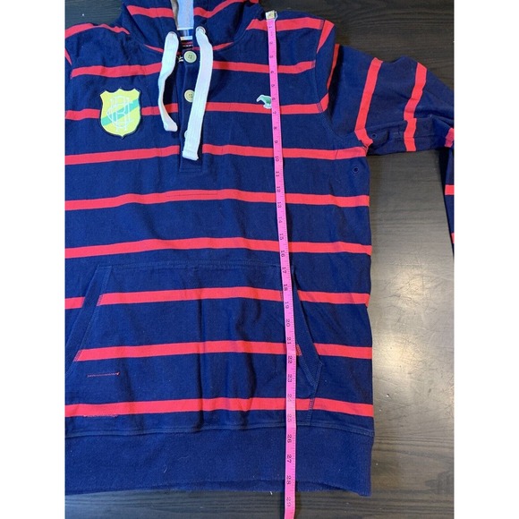 Canterbury Uglies Hoodie Men’s Medium Pullover Pocket Stripes Blue Red Australia - Picture 12 of 16